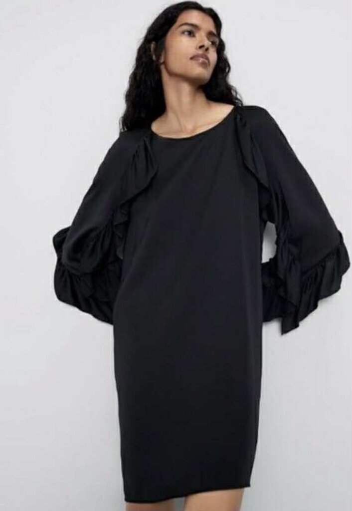Zara Ruffle Sleeve Midi Dress - Size Medium