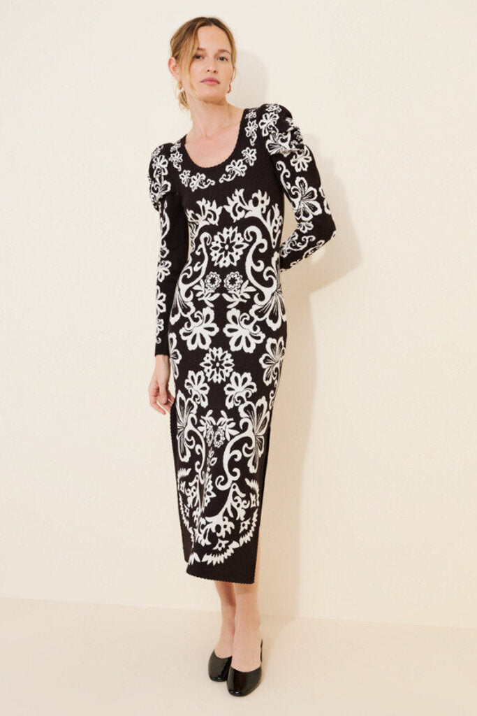 Farm Rio Cashew Mandala Knit Midi Dress (Retails for $270) - Size Small