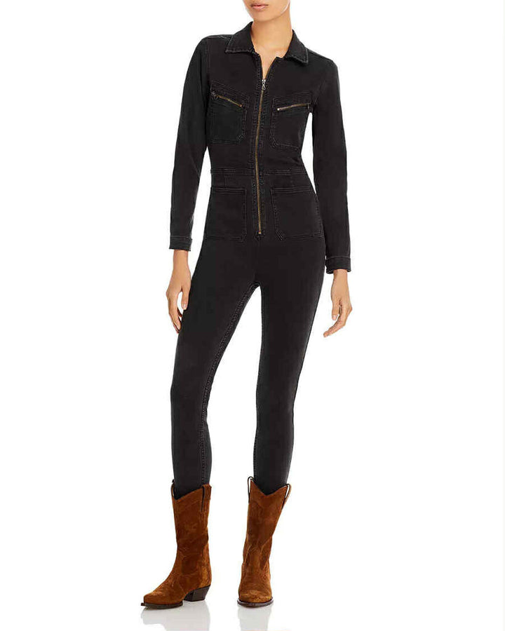 Free People Lennox Skinny Fit Denim Jumpsuit - Size Small