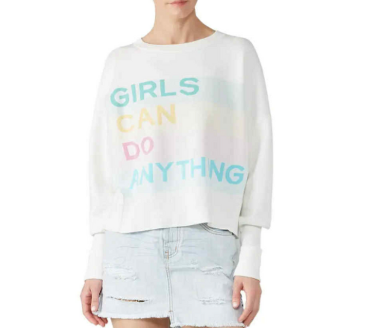 Zadig & Voltaire Girls Can Do Anything Sweatshirt - Size Large
