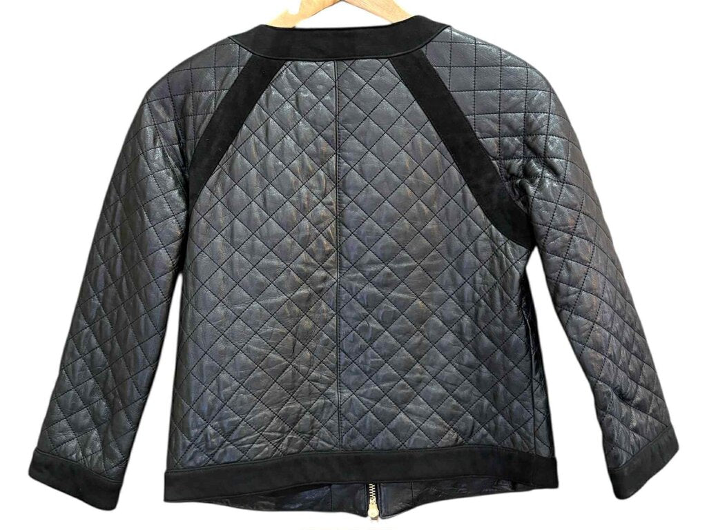 Tory Burch Quilted Leather Jacket - Size 4
