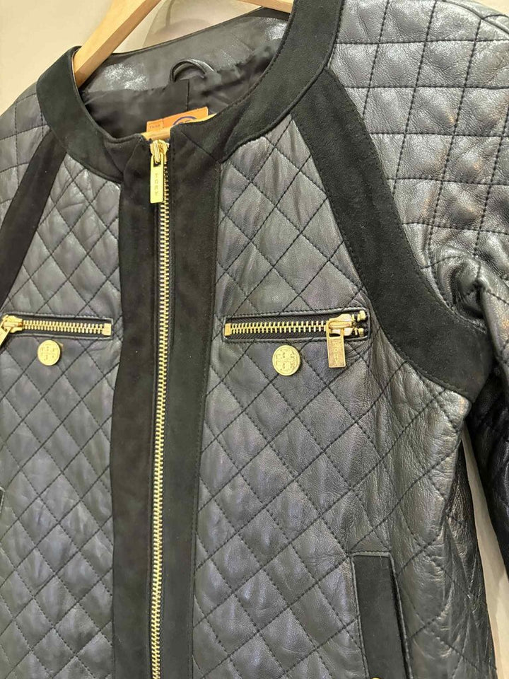 Tory Burch Quilted Leather Jacket - Size 4