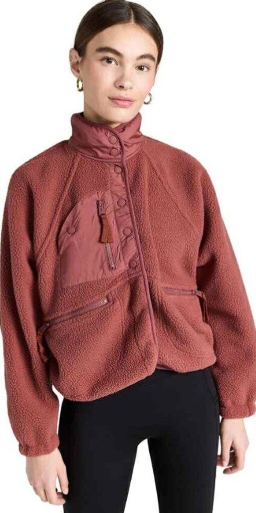 Free People Movement Hit The Slopes Fleece Jacket - as is (missing snap) - Size XL