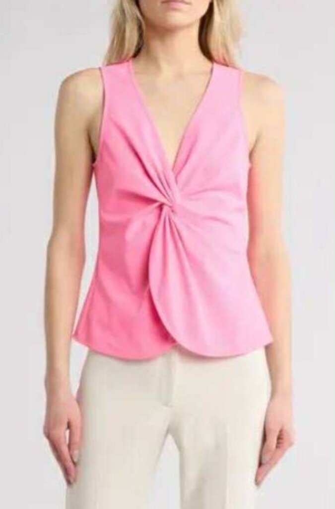 Cinq à Sept Kenna Twist Sleeveless Top - Size Large
