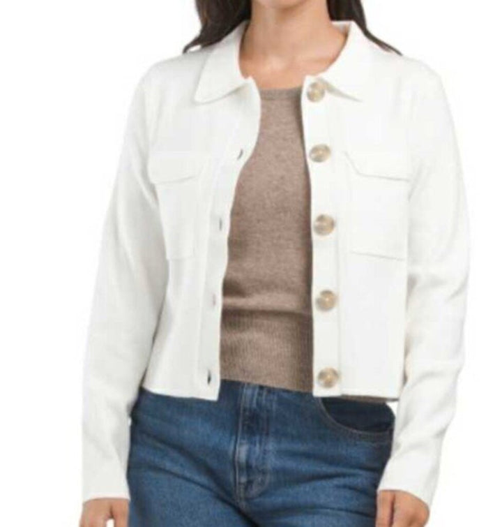 Joie Knit Button Front Boxy Cardigan - Size Medium