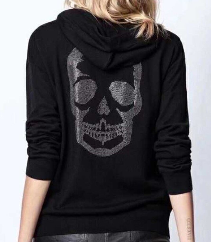 Zadig & Voltaire Wool Skull Zip Up Jacket - Size Medium