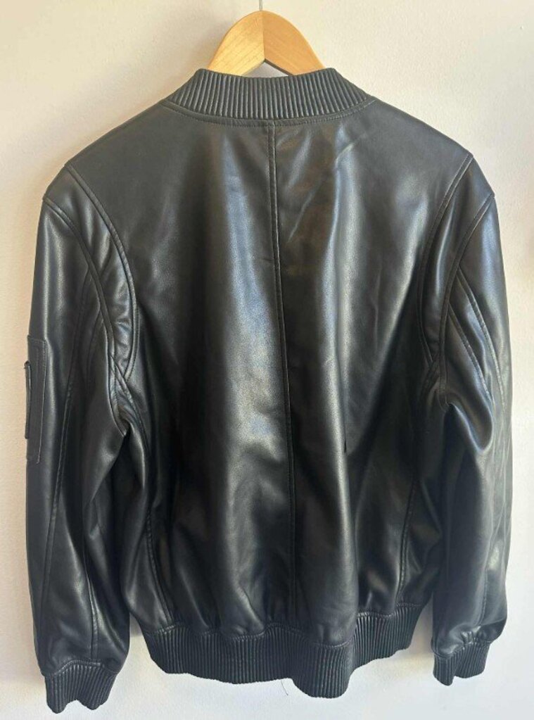 Blank NYC Corner Office Faux Leather Bomber Jacket - Size Small