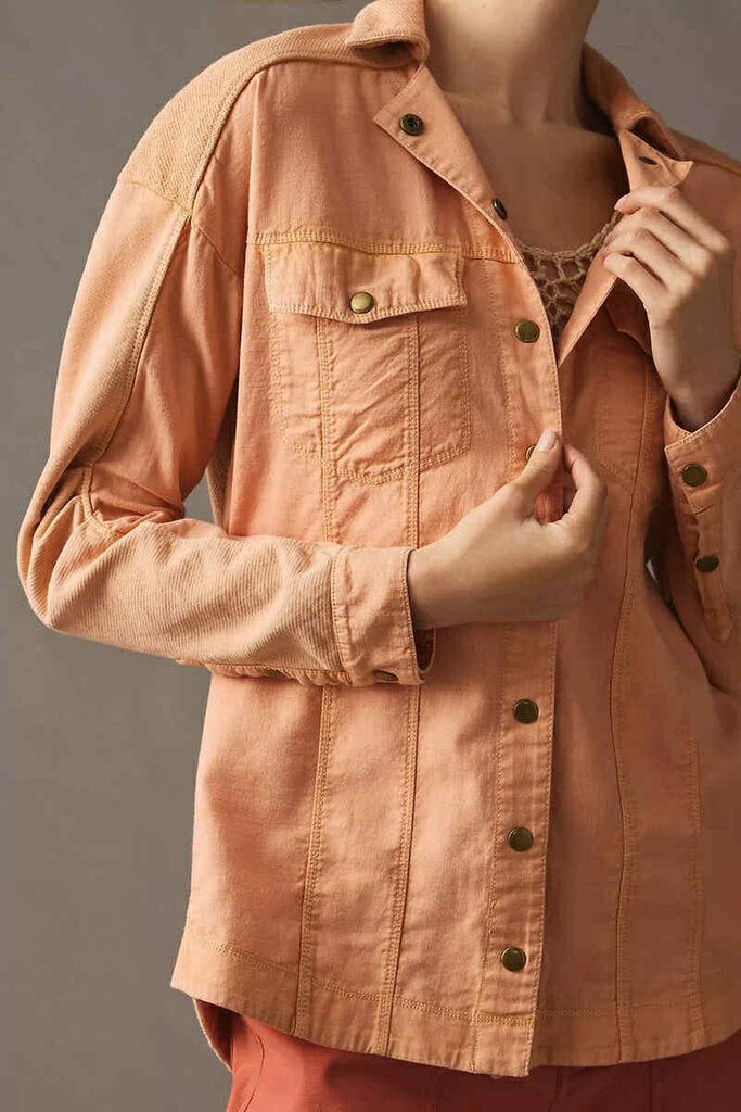 Pilcro Utility Snap Button Shacket - Size Small