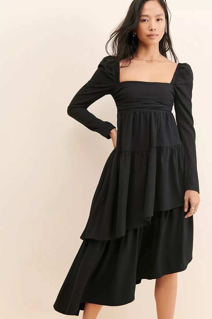 We Wore What Puff-Sleeve Asymmetrical Dress - Size 4