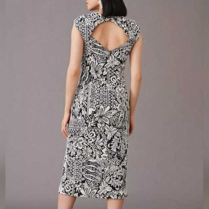 Anthropologie NWT Jacquard Cut Out Midi Dress - Size XS (Retails for $148)