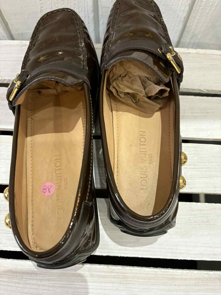 Louis Vuitton Patent Leather Loafers - Size 38