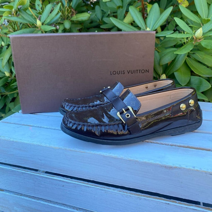 Louis Vuitton Patent Leather Loafers - Size 38