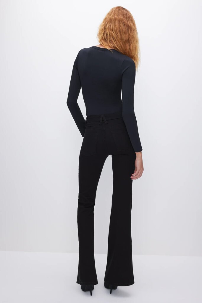 Good American Good Legs Flare Never Fade Jeans - Size 30(Retails $148)