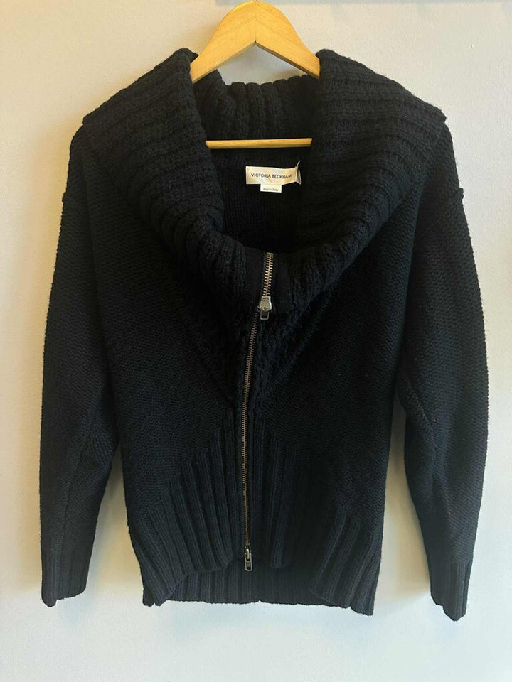 Victoria Beckham Knitted Full Zip Sweater - Size Small