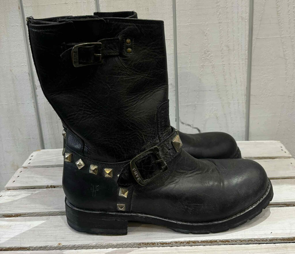 Frye Men's Rogan Stud Engineer Boots - Men's Size 7.5/Women's Size 9