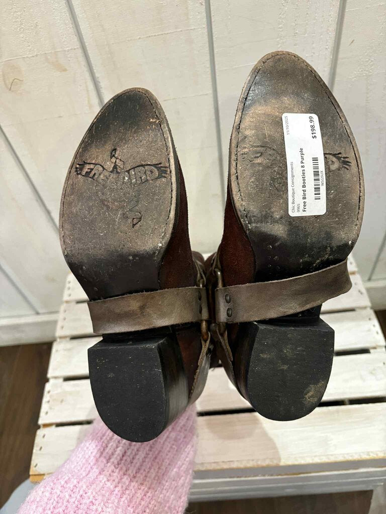 Free Bird Phlow Suede Ankle Booties - Size 8