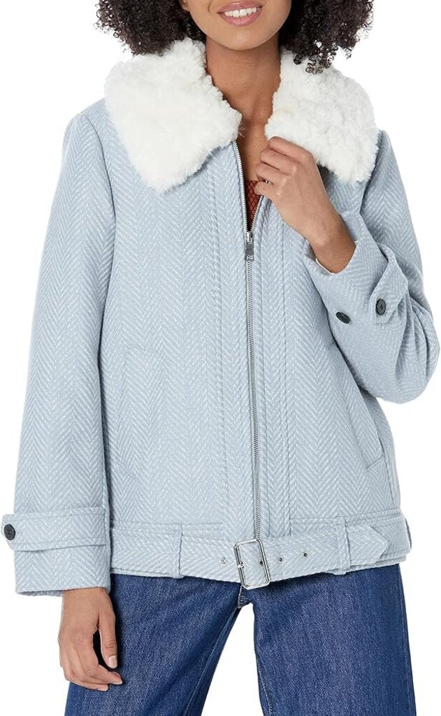 Club Monaco Textured Moto Jacket - Size Small