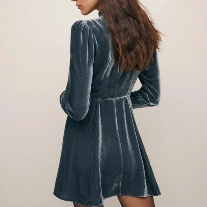 Reformation NWT Ottessa Dress in Shale Velvet - Size Large (Retails for $278)