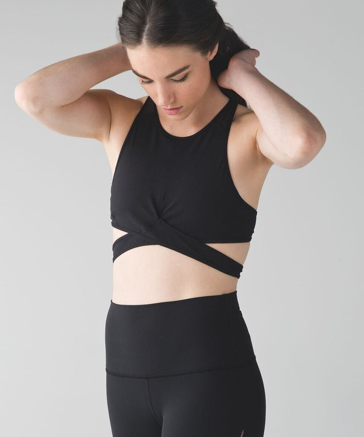 Lululemon Yoga Haven Bra In Black - Size Medium