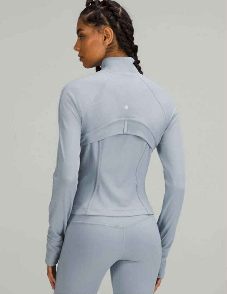 Lululemon Cropped Define Jacket *Ribbed Nulu in Chambray (Retails $128) - Size 10