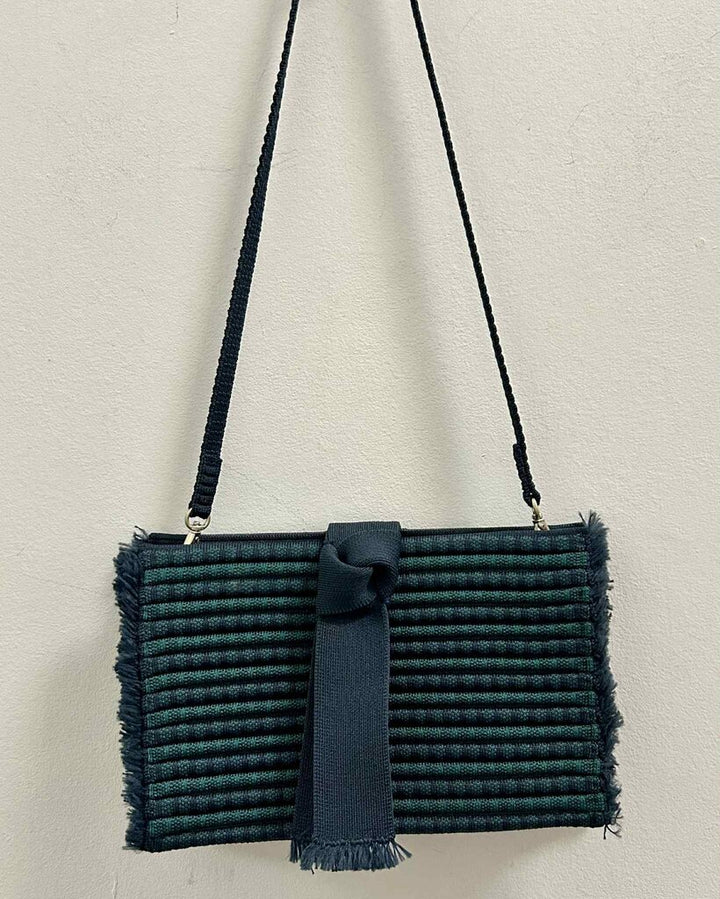 Rothy’s Navy Blue Tassel Clutch (Retails for $100)