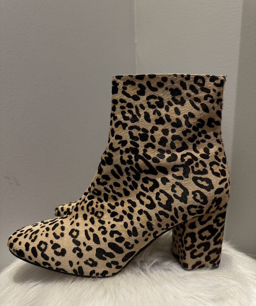 Halogen Leopard Calf Hair Boots - Size 10