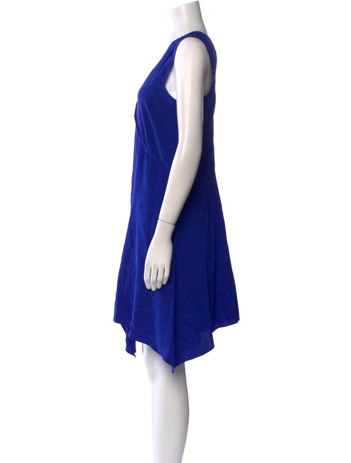 Derek Lam 10 Crosby NWT 100% Silk Blue Cobalt Asymmetrical Dress (Retails for $500) - Size 6