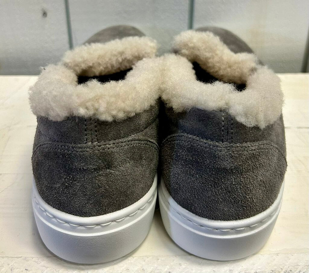 M. Gemi Cerchio Shearling-Lined Slip-On In Grey Suede (Retails for $200) - Size 37.5