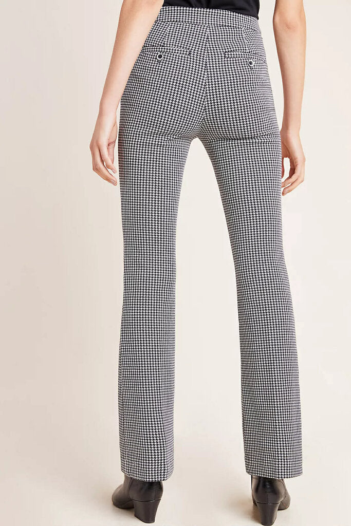 Anthropologie Essential Houndstooth Bootcut Trousers - Size 0