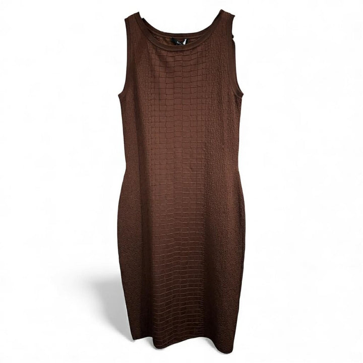 Gucci Crocodile Knit Sheath Dress - Size Large