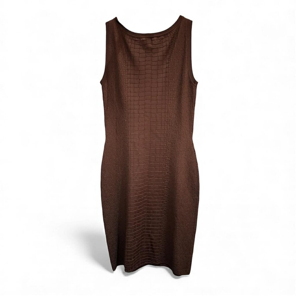 Gucci Crocodile Knit Sheath Dress - Size Large
