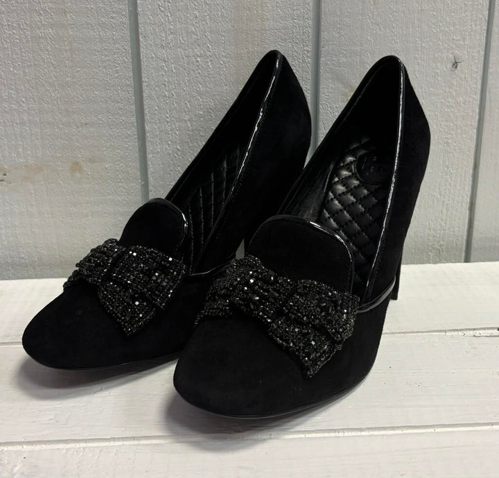 Tory Burch Carissa Embellished Bow Pump - Size 8.5