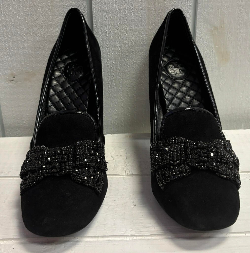 Tory Burch Carissa Embellished Bow Pump - Size 8.5
