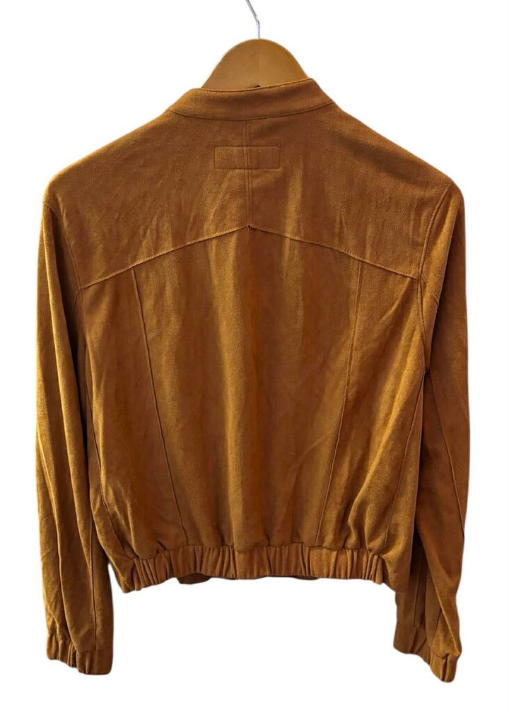 Blank NYC Faux Suede Moto Bomber Jacket - Size Small
