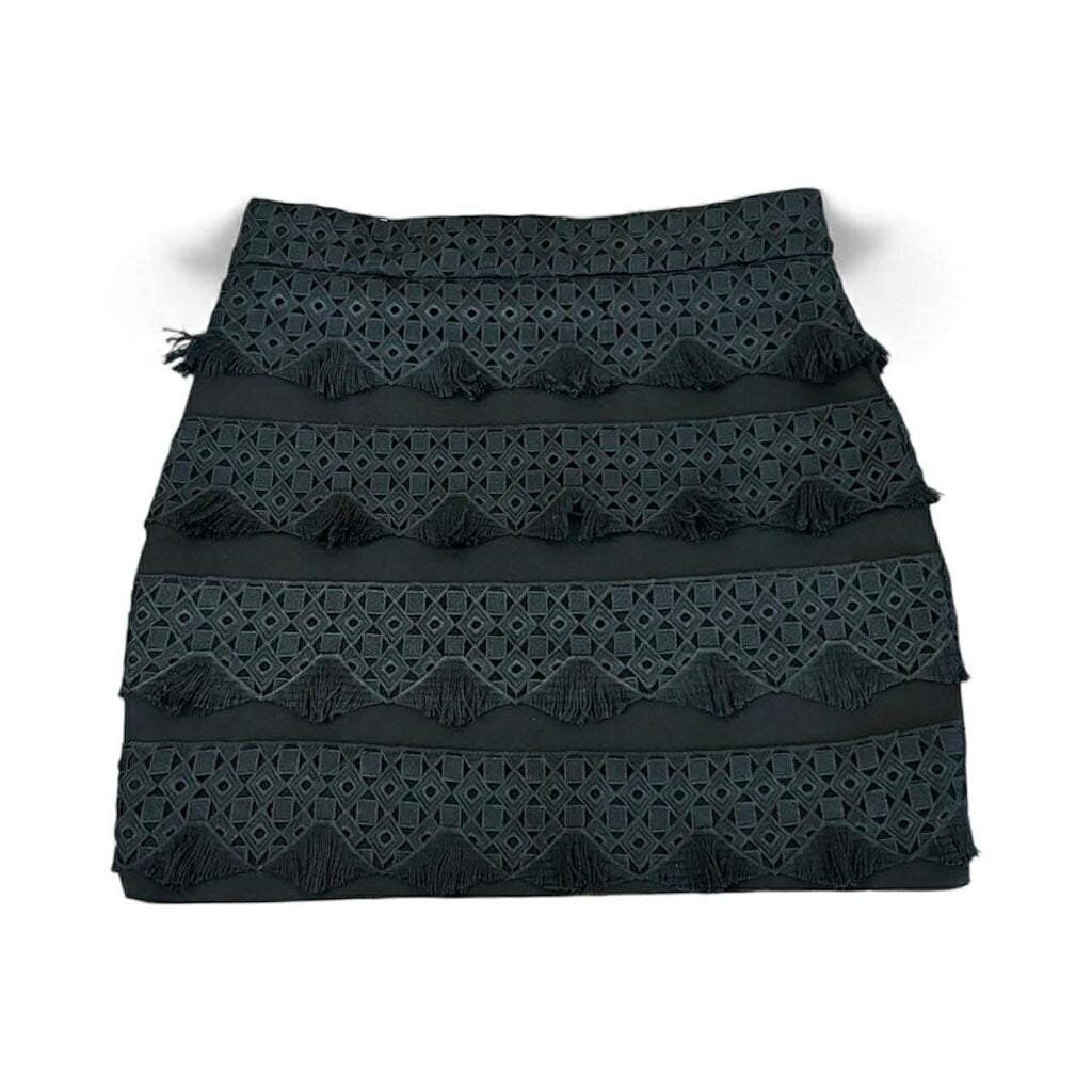 Maje Tiered Fringe Mini Skirt (Retails $250) - Size 40