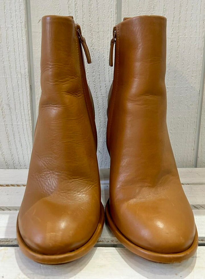 Tory Burch Cognac Leather Ankle Boot - Size 8