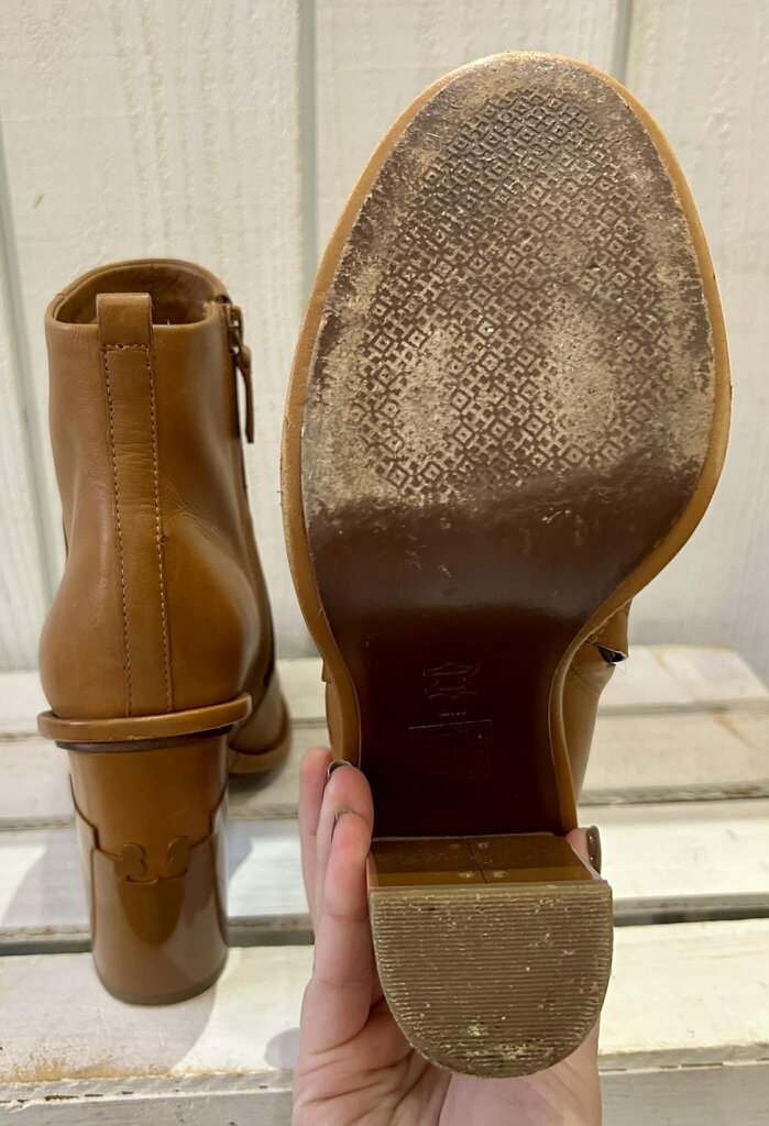 Tory Burch Cognac Leather Ankle Boot - Size 8