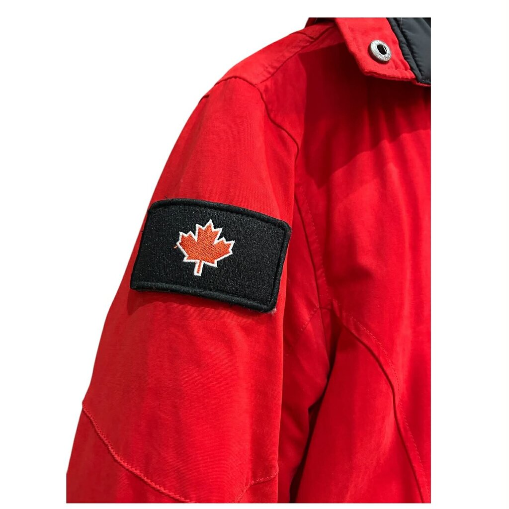 Numero Icon Winter Collection Parka in Red W/ Fur Trimmed Hood - Size Medium