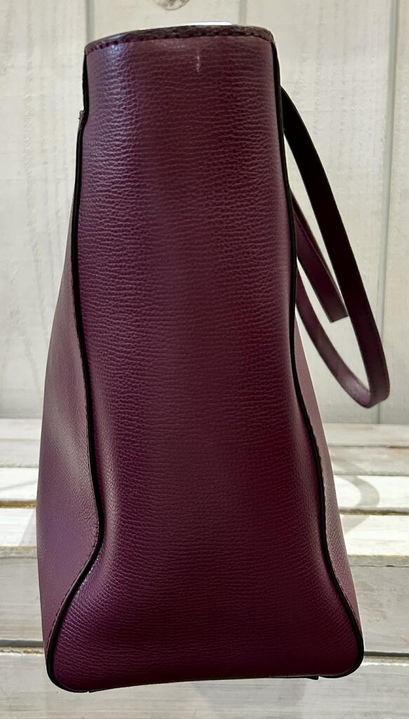 Kate Spade Molly Large Leather Tote in Sangria Burgundy