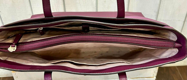 Kate Spade Molly Large Leather Tote in Sangria Burgundy