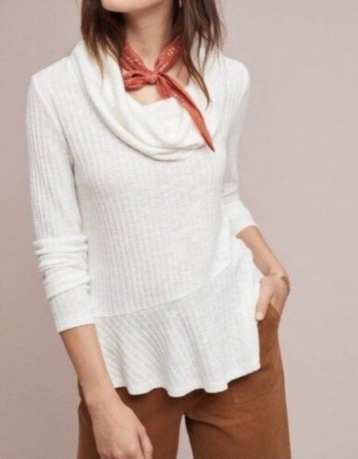 Maeve Cowl Neck Flowy Top - Size Small