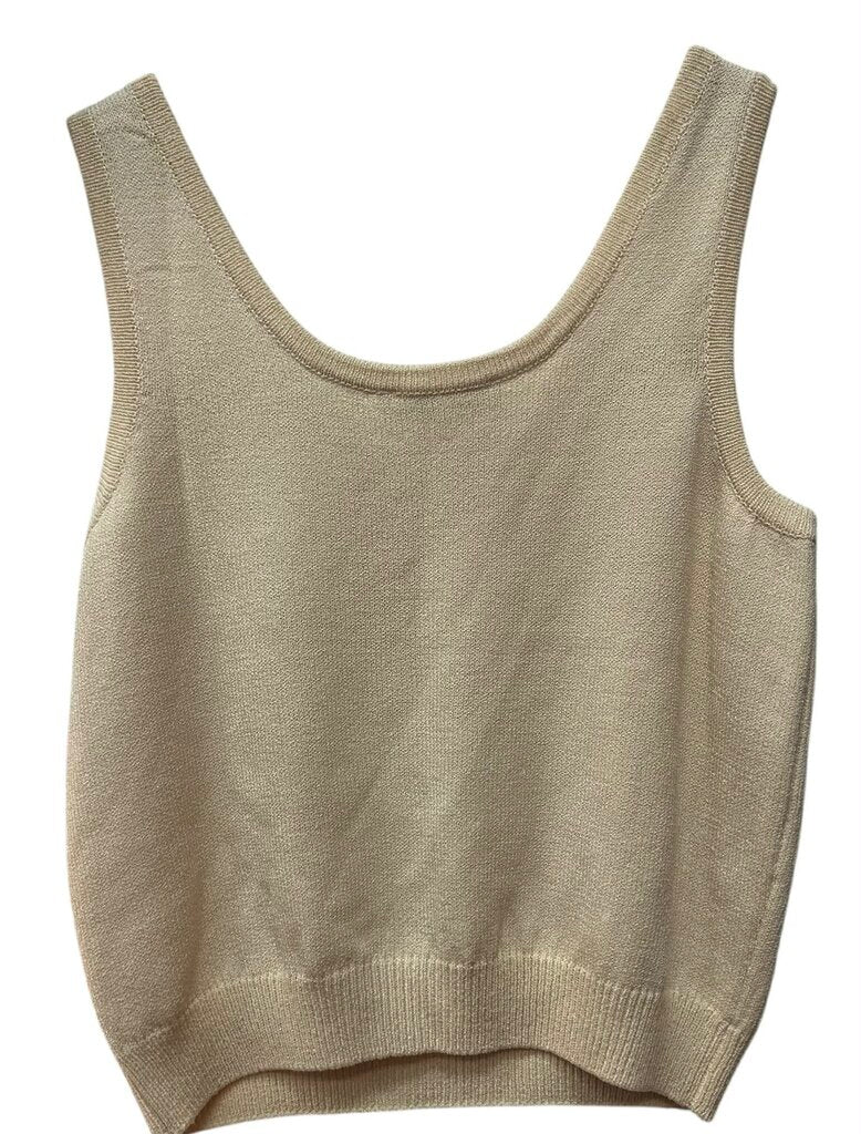 St. John Basics Scoop Neck Sweater Tank Top - Size Small