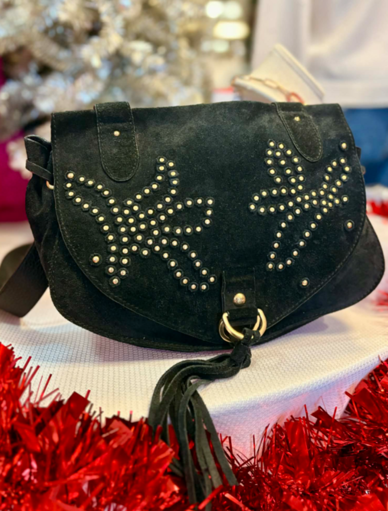 See By Chloe Collins Studded Suede Shoulder Bag (Retails For $484)