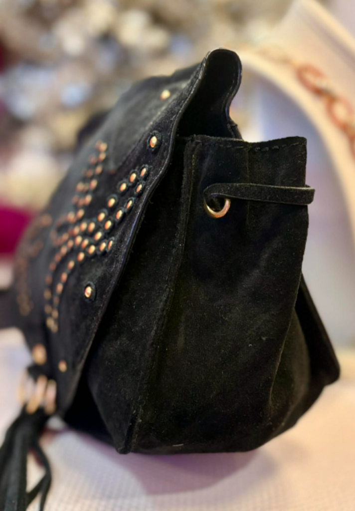 See By Chloe Collins Studded Suede Shoulder Bag (Retails For $484)
