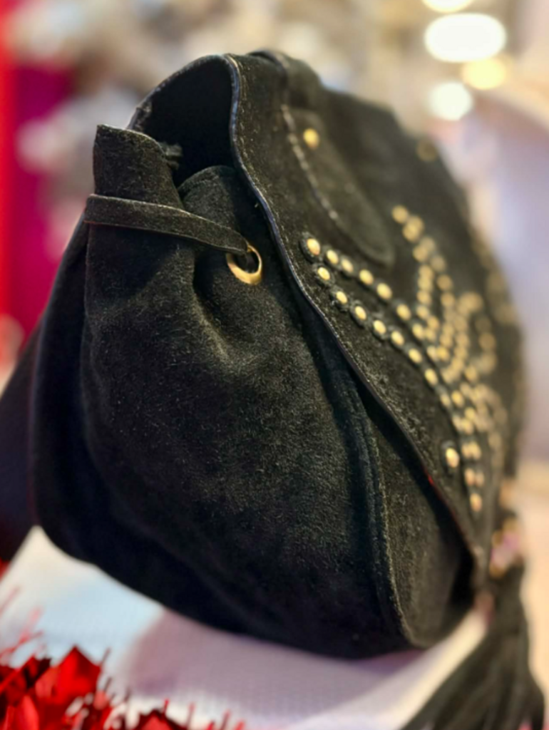 See By Chloe Collins Studded Suede Shoulder Bag (Retails For $484)