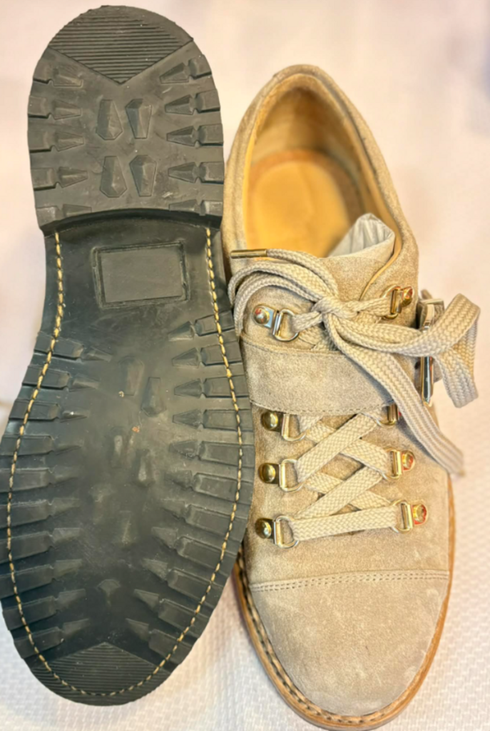 The Office of Angela Scott Mr. Logan Oxford in Tan Suede - Size 38.5 (Retails for $625)