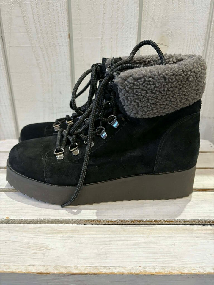 Sam Edelman Franc Faux Fur Ankle Boots - Size 8