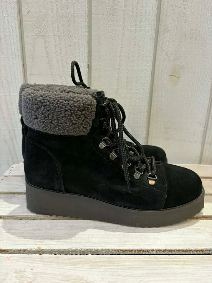 Sam Edelman Franc Faux Fur Ankle Boots - Size 8
