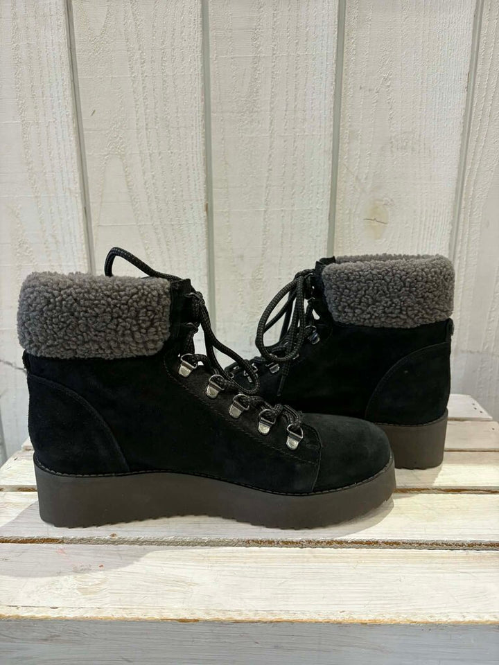Sam Edelman Franc Faux Fur Ankle Boots - Size 8