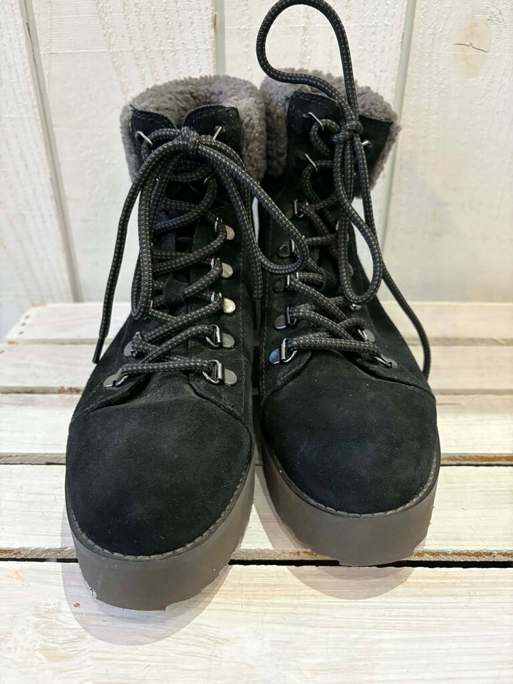 Sam Edelman Franc Faux Fur Ankle Boots - Size 8